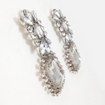 Let It Snow Silver Toned Crystal Stud Earrings